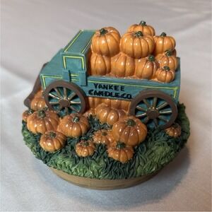 Our America Pumpkin Harvest Resin Candle Jar Topper Fall Decor